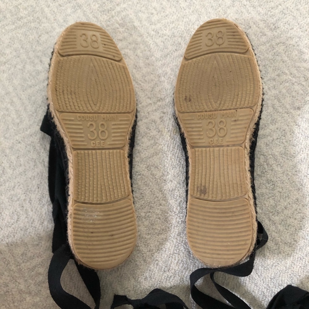 Handmade Spanish Flat Espadrilles in Black - Picture 5 of 5